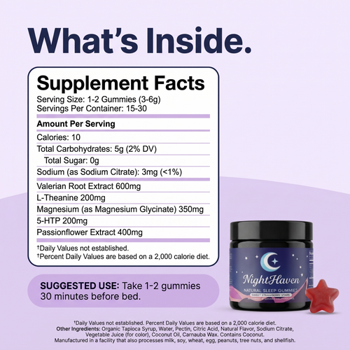 NightHaven Natural Sleep Gummies – Fast-Acting, Melatonin-Free Sleep Support