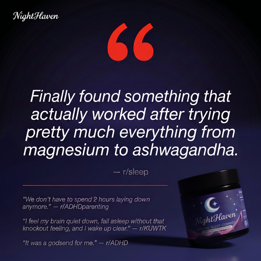 NightHaven Natural Sleep Gummies – Fast-Acting, Melatonin-Free Sleep Support