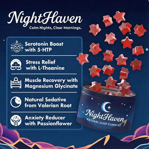 NightHaven Natural Sleep Gummies – Fast-Acting, Melatonin-Free Sleep Support