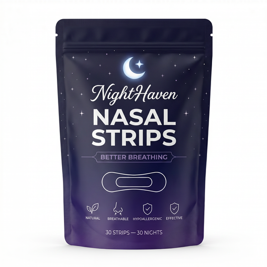 NightHaven™ Nasal Strips: Enhanced Airflow for Deeper, Restorative Sleep (30 Strips)